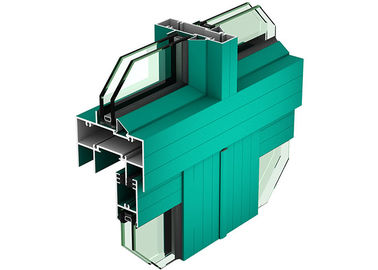 Powder Coating Green Aluminium Door Frame Profile 40 - 120um Film Thickness